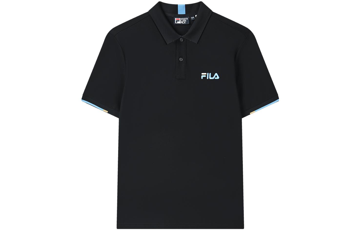 Мужское поло Fila LogoPolo (черное)