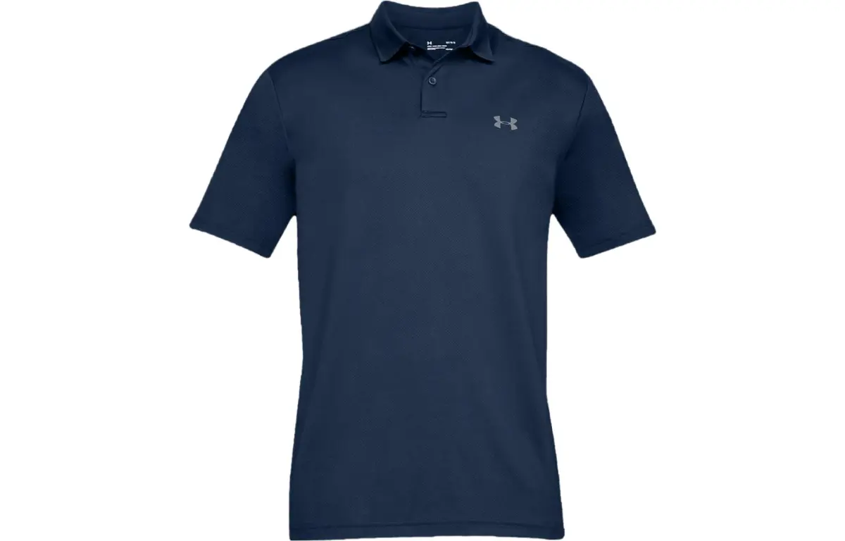 Under Armour Polo Shirts Men's Collegiate Blue Polo Collar Moderate Straight Fit