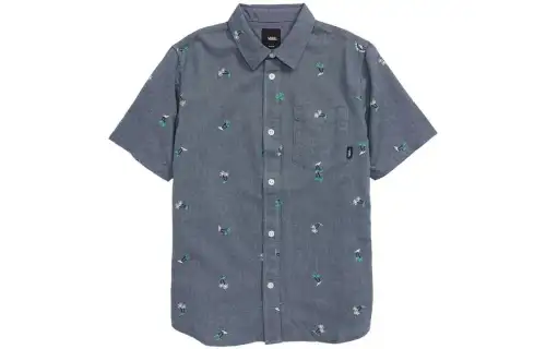 Vans Shirts Men's Blue Lapel Moderate Other