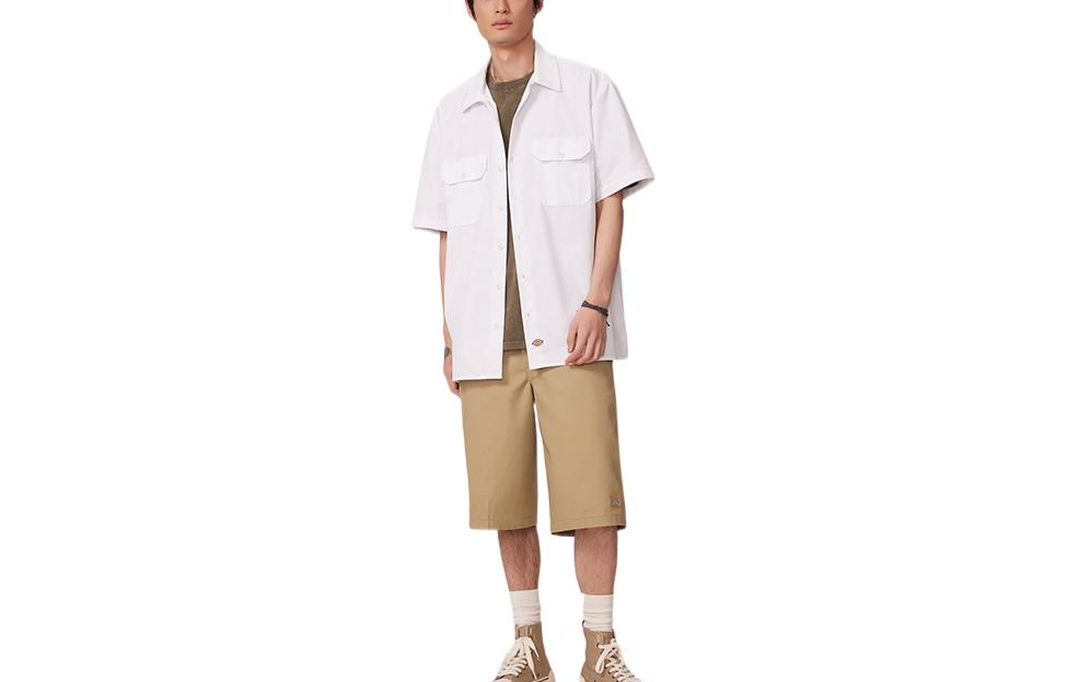Мужская рубашка Dickies Work Shirt (бежевая)