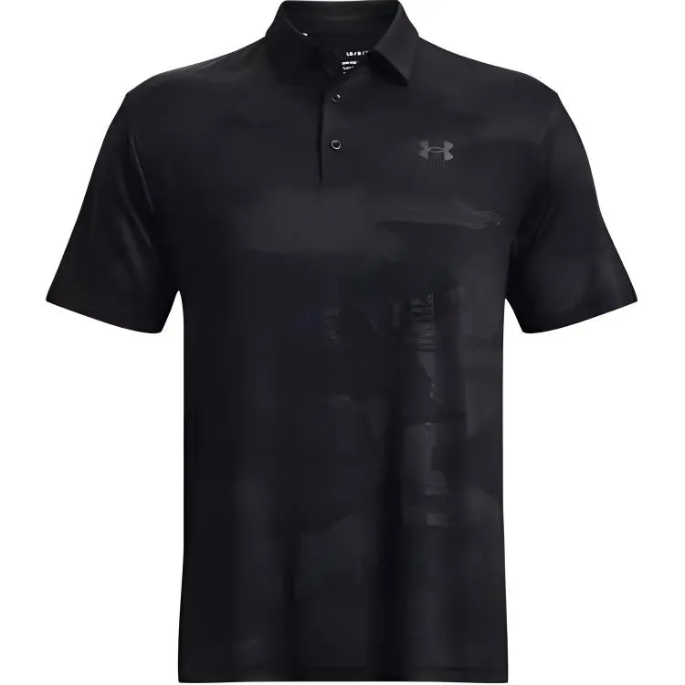 Under Armour Playoff 2.0 Polo Shirts Men's Black Polo Collar Moderate Straight Fit