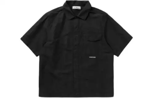 STONE ISLAND Logo-embroidered Cotton Shirt