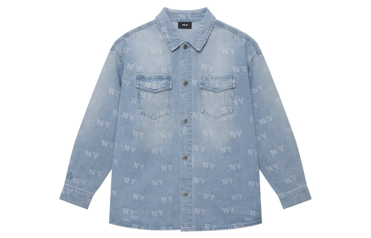 MLB MONOGRAM SS25 Shirt Unisex Light Blue