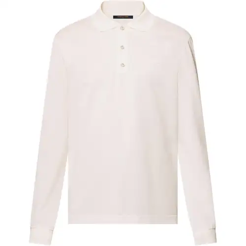 LOUIS VUITTON Damier Signature Long Sleeved Polo Shirt