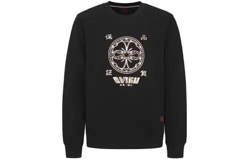 EVISU Sweatshirts Unisex Crew Neck Moderate Regular