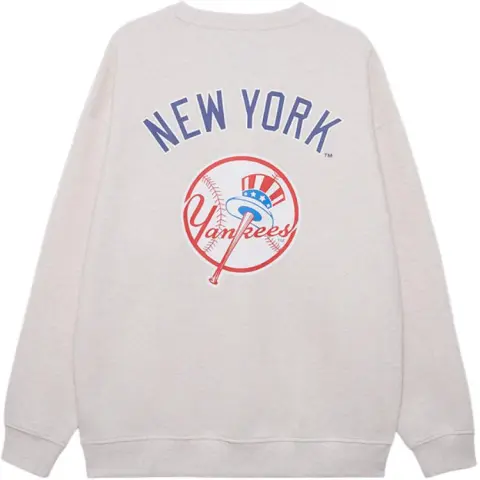 New Era FW24 American Sweatshirt Unisex Ivory White