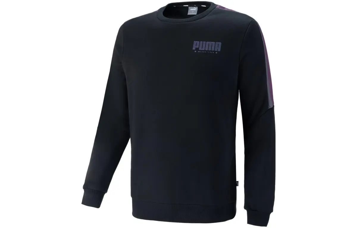 PUMA Sweatshirts Men's Black Crew Neck Moderate Other