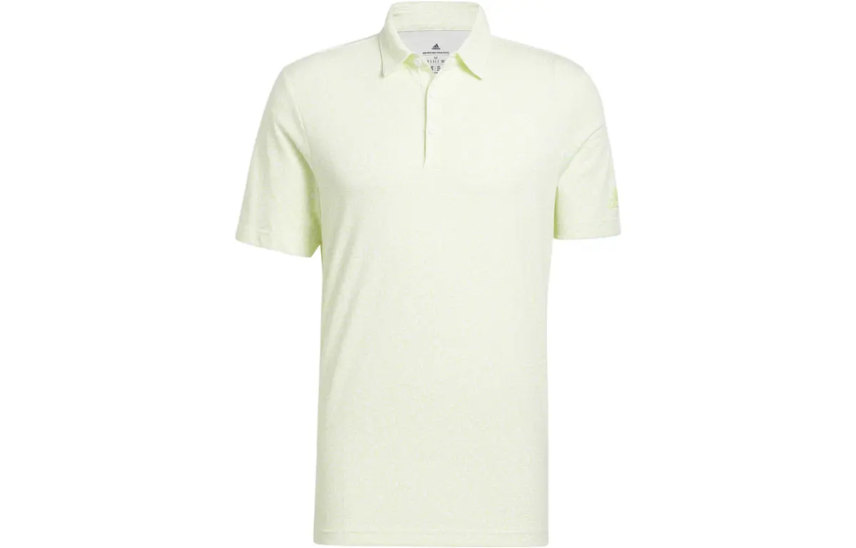 Adidas Polo Shirts Men's Light Green Polo Collar Moderate Straight Fit