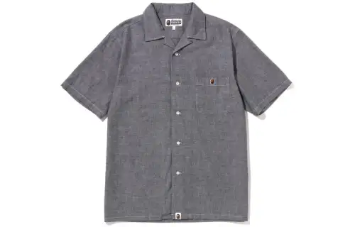 Bape Ape Head One Point Open Collar Shirt