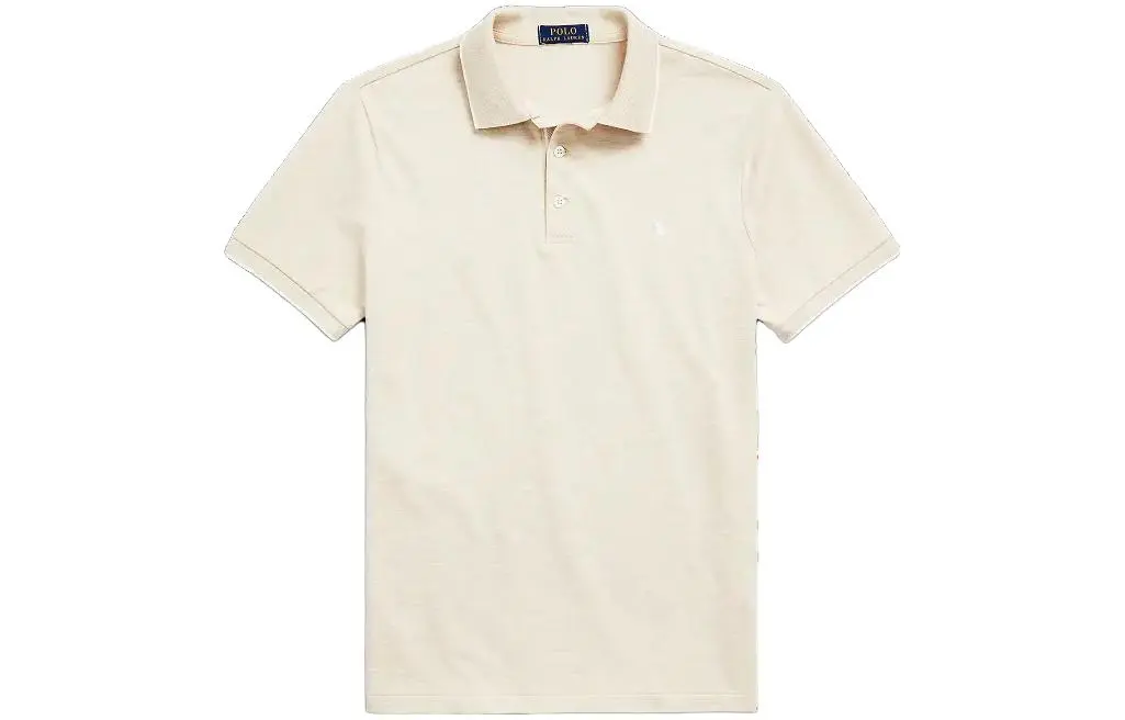 Polo Ralph Lauren Polo Shirt Custom Slim Fit Men's Ecru