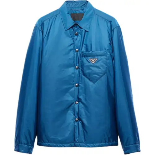 PRADA Shirts Men's Blue Lapel Moderate Other