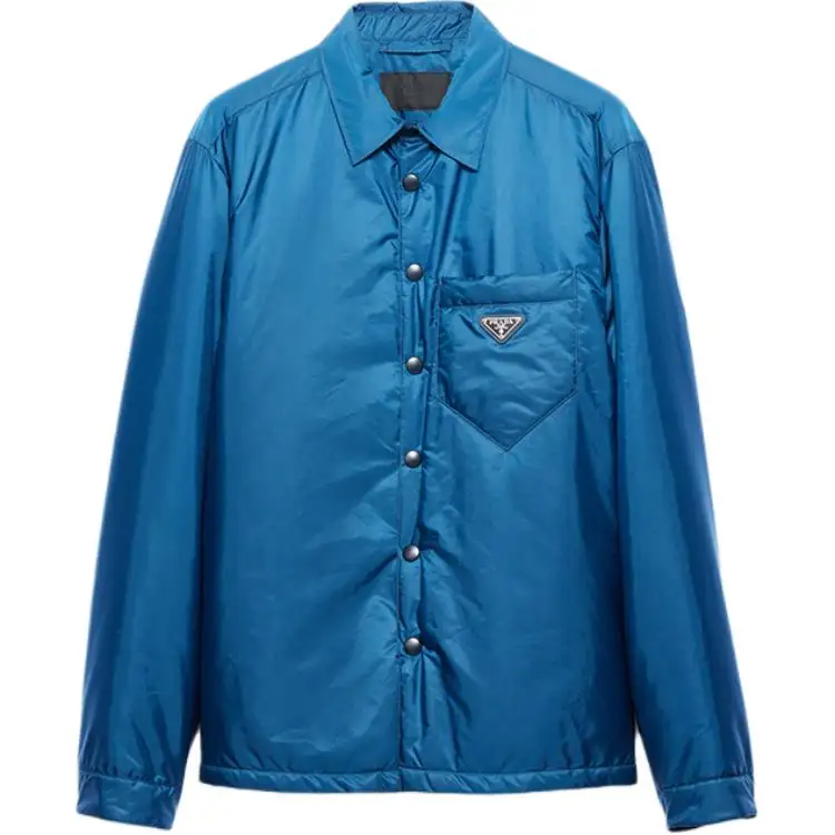 PRADA Shirts Men's Blue Lapel Moderate Other