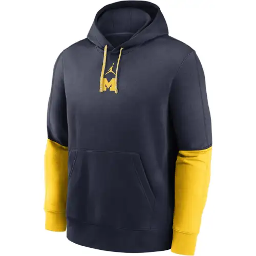Jordan Michigan Wolverines Sideline Team Issue Club Men's Nike College Pullover Hoodie
