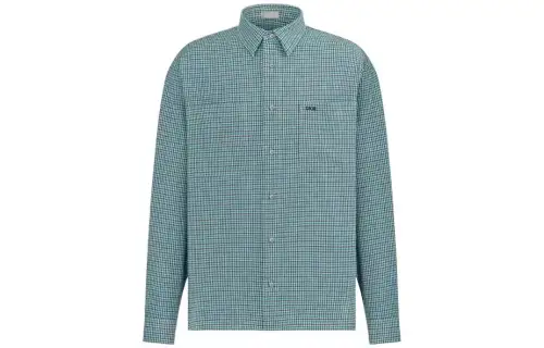 DIOR Shirts Men's Blue Lapel Moderate Other