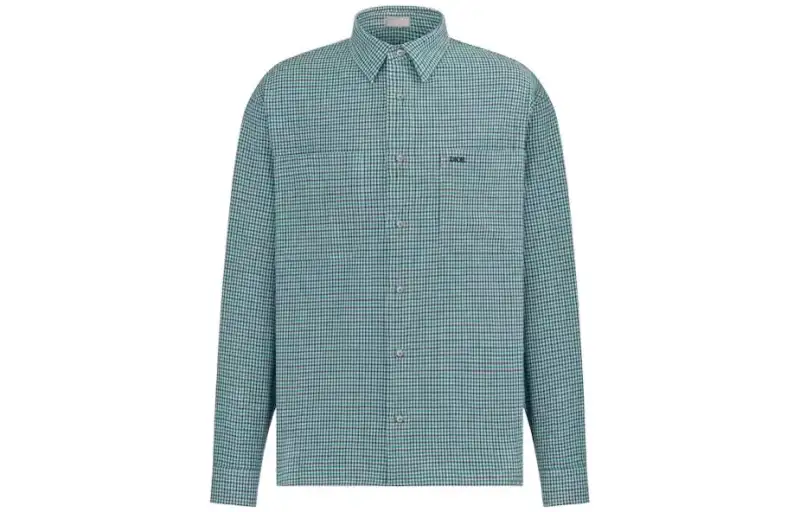 DIOR Shirts Men's Blue Lapel Moderate Other