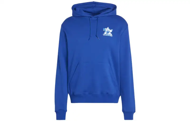 Adidas Originals Trefoil Sweatshirts Men's Blue Hooded Moderate Other