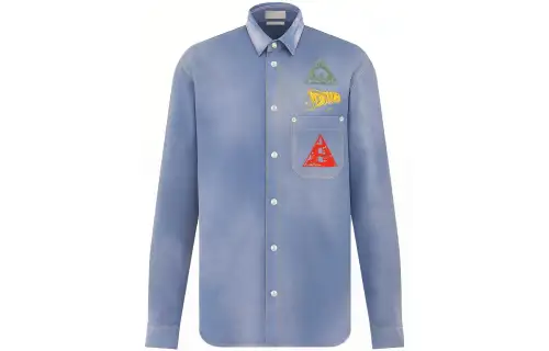 Dior Buttoned Long-Sleeved Denim Shirt
