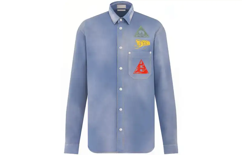 Dior Buttoned Long-Sleeved Denim Shirt