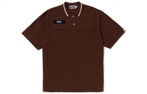 A BATHING APE Polo Shirts Men's Polo Collar Moderate Straight Fit