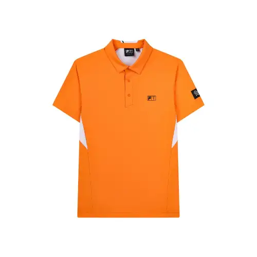 FILA Golf Polo Shirt Men's Neon Prosperity Orange