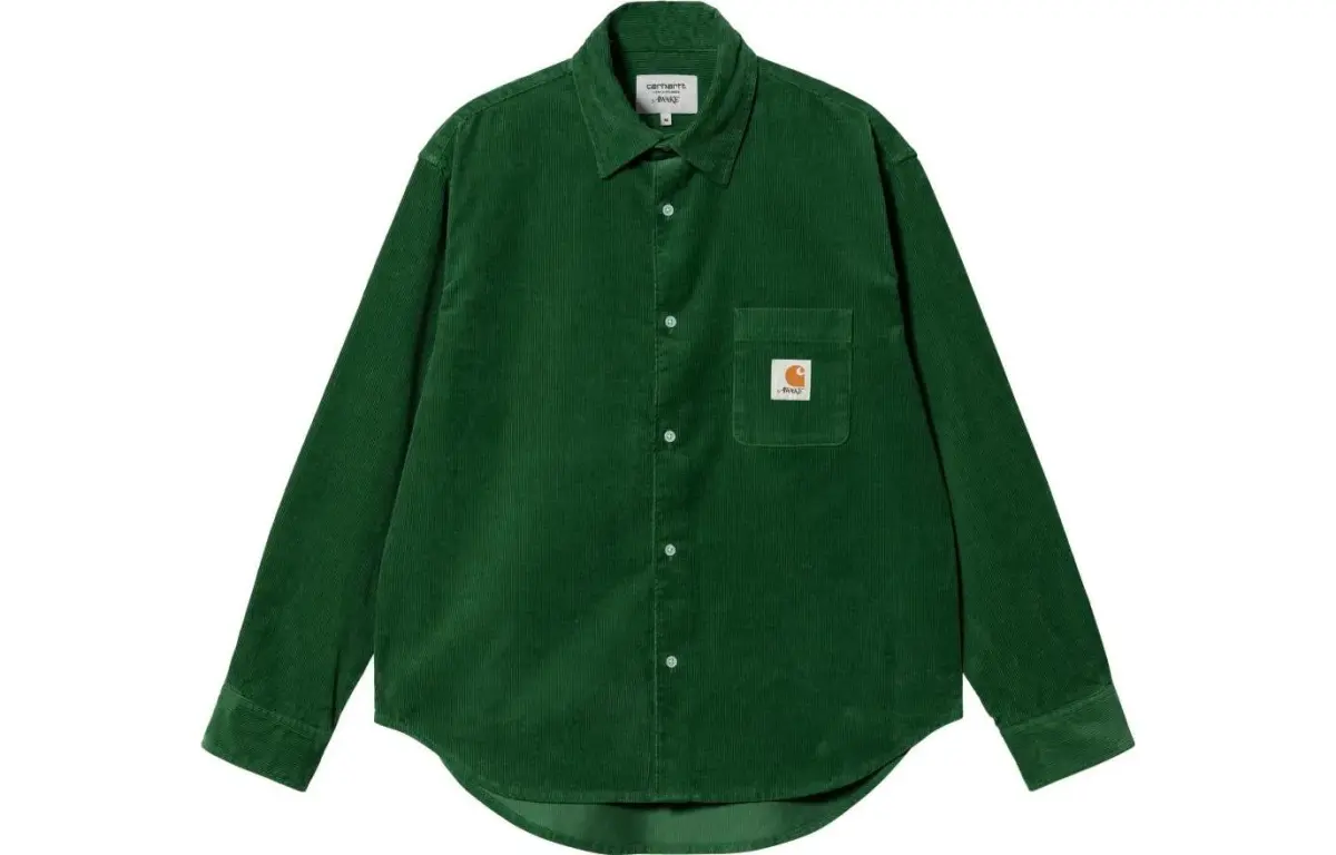 Carhartt WIP X Awake NY Carhartt WIP X Awake NY Shirts Unisex Green Lapel Moderate Other