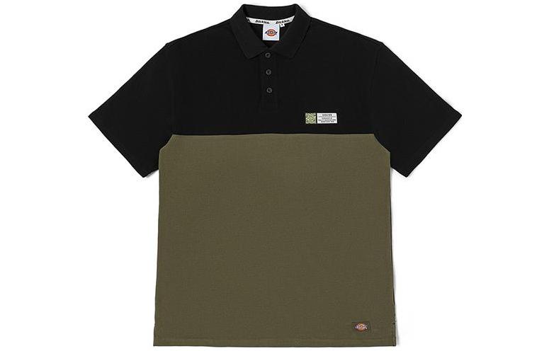Dickies Polo Shirts Men's Black Lapel Moderate Straight Fit