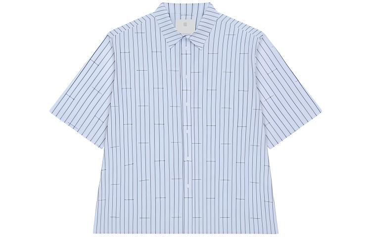Мужская рубашка Givenchy SS23 Однотонная (синяя)