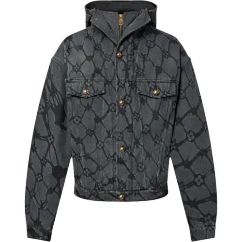 LOUIS VUITTON Monogram Denim Hooded Blouson