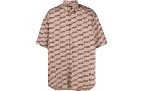 Balenciaga Monogram Long-Sleeve Shirt