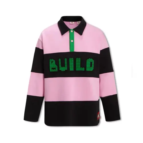 Levis Polo Shirts Unisex Pink Polo Collar Moderate Straight Fit