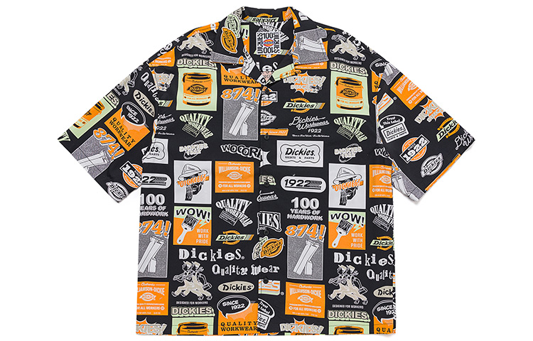 Рубашка Dickies SS22 All Over Print (черная)