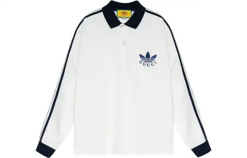 GUCCI x Adidas Originals SS23 Polo Shirt Men's White