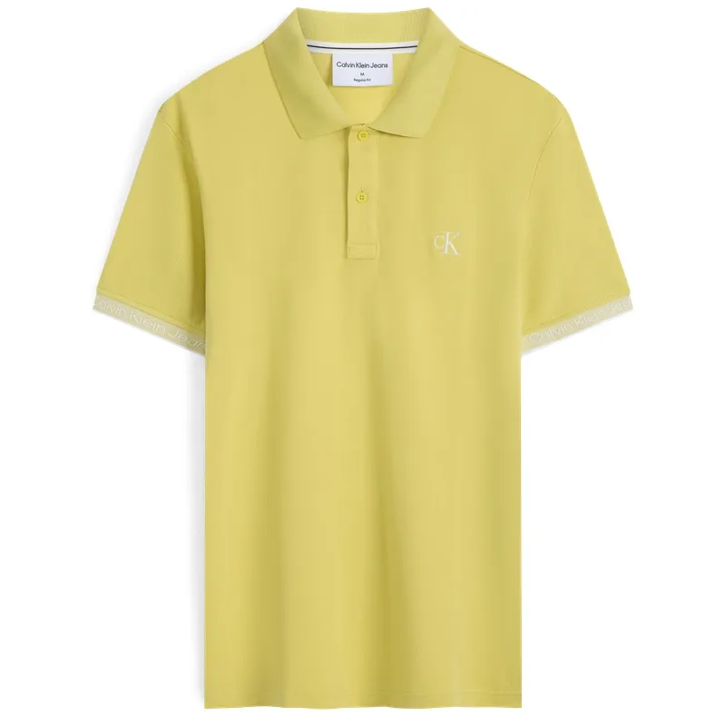 CALVIN KLEIN Polo Shirt Men's Jasmine Yellow