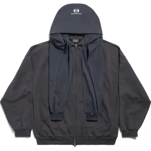 Balenciaga FW24 Unity Sport Icon Incognito Zip-Up Hoodie