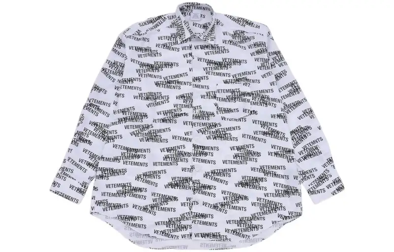 Vetements Shirts Men's White Pointed Collar Moderate Other