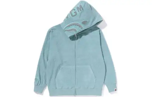 Bape Line Camo Terry Towel Shark Zip Hoodie