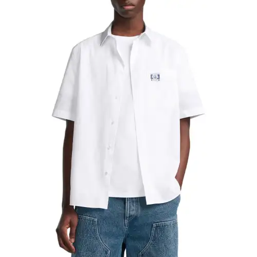 DIOR Shirts Men's White Pointed Collar Moderate Other