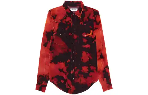 SAINT LAURENT SS22 Shirt Men's Burgundy