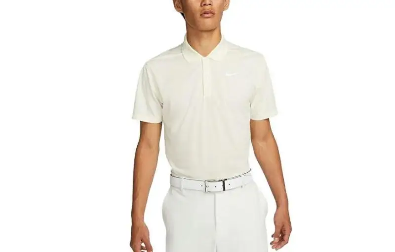 Nike Polo Shirts Men's White Moderate Straight Fit