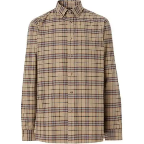 Burberry Shirts Men's Camel Lapel Moderate Other