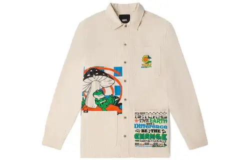 Vans Shirts Men's Beige Lapel Moderate Other