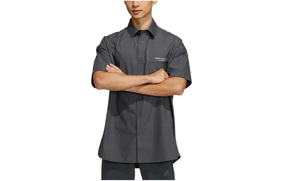 Adidas Shirts Men's Gray Lapel Moderate Other