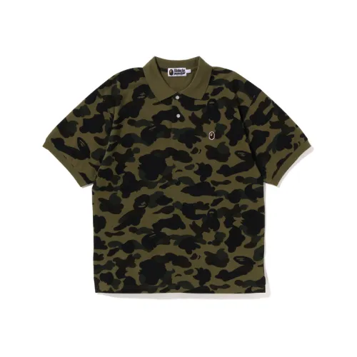 Bape 1st Camo Large Ape Head Polo
