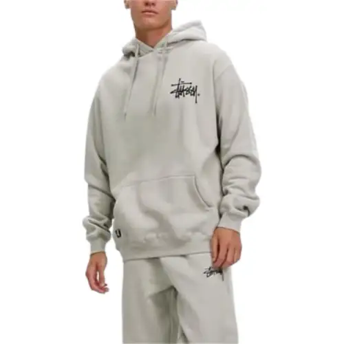 Stussy Sweatshirts Men's Gray Hooded Moderate Regular