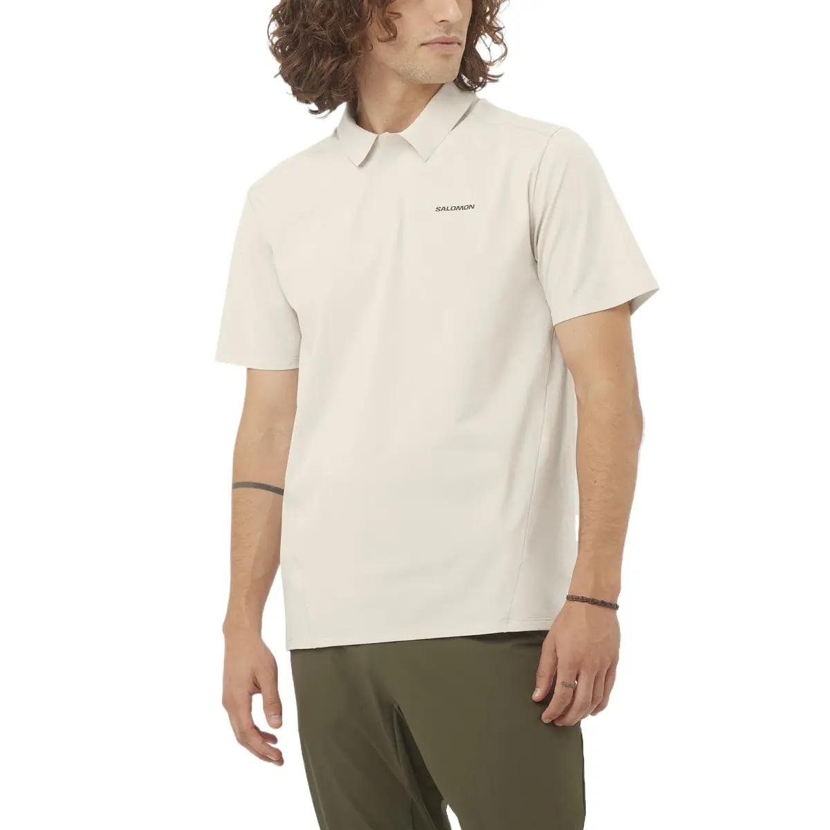 SALOMON Quick Dry T Shirts Men's Ecru