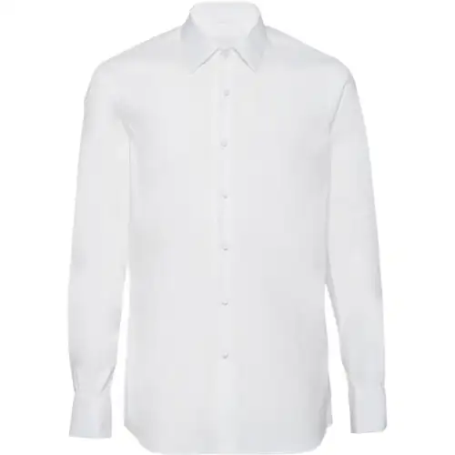 spread collar button-up shirt
