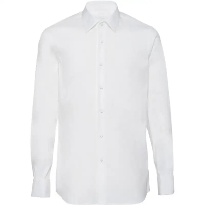 spread collar button-up shirt