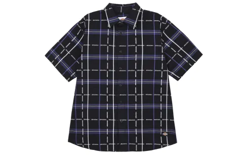 Dickies Shirts Men's Black Lapel Moderate Shirt