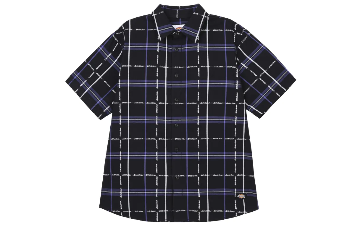 Dickies Shirts Men's Black Lapel Moderate Shirt