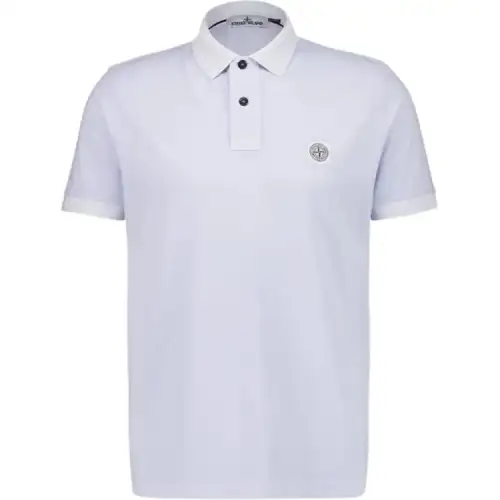 STONE ISLAND Compass Patch Buttoned Polo Shirt